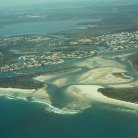 Aerial view, Noosa River mouth and Bar, Noosa Heads, 25 September 2007