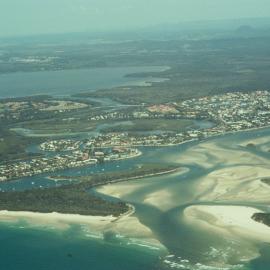 Aerial view, Noosa River mouth and Bar, Noosa Heads, 25 September 2007
