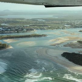Aerial view, Noosa River mouth and Bar, Noosa Heads, 25 November 2007
