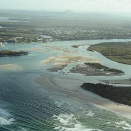 Aerial view, Noosa River mouth and Bar, Noosa Heads, 25 November 2007