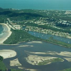Aerial view, Noosa River mouth and Bar, Noosa Heads, 28 August 2007