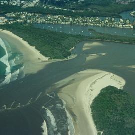 Aerial view, Noosa River mouth and Bar, Noosa Heads, 28 August 2007