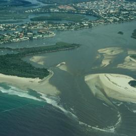 Aerial view, Noosa River mouth and Bar, Noosa Heads, 28 August 2007