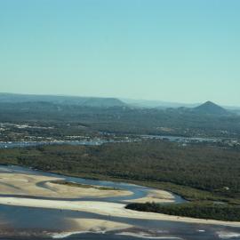 Aerial view, Noosa River mouth and Bar, Noosa Heads, 2 August 2008