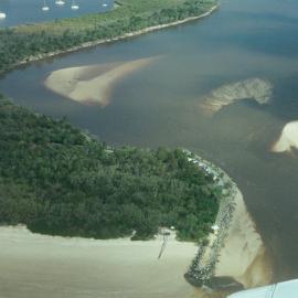 Aerial view, Noosa River mouth and Bar, Noosa Heads, 2 June 2008