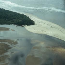 Aerial view, Noosa River mouth and Bar, Noosa Heads, 2 June 2008