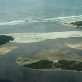 Aerial view, Noosa River mouth and Bar, Noosa Heads, 2 June 2008