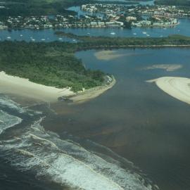 Aerial view, Noosa River mouth and Bar, Noosa Heads, 2 June 2008