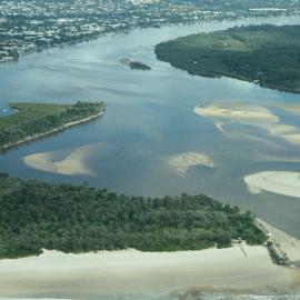 Aerial view, Noosa River mouth and Bar, Noosa Heads, 2 June 2008