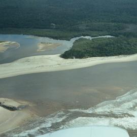 Aerial view, Noosa River mouth and Bar, Noosa Heads, 2 June 2008