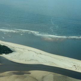 Aerial view, Noosa River mouth and Bar, Noosa Heads, 6 June 2008