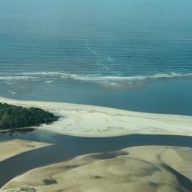 Aerial view, Noosa River mouth and Bar, Noosa Heads, 6 June 2008