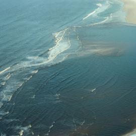 Aerial view, Noosa River mouth and Bar, Noosa Heads, 6 June 2008