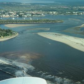 Aerial view, Noosa River mouth and Bar, Noosa Heads, 6 June 2008