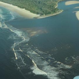 Aerial view, Noosa River mouth and Bar, Noosa Heads, 6 June 2008