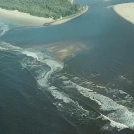 Aerial view, Noosa River mouth and Bar, Noosa Heads, 6 June 2008