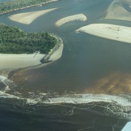 Aerial view, Noosa River mouth and Bar, Noosa Heads, 6 June 2008
