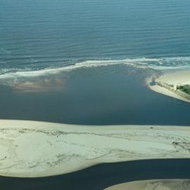 Aerial view, Noosa River mouth and Bar, Noosa Heads, 6 June 2008