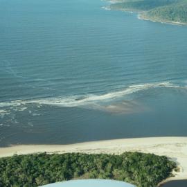 Aerial view, Noosa River mouth and Bar, Noosa Heads, 6 June 2008