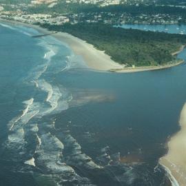 Aerial view, Noosa River mouth and Bar, Noosa Heads, 6 June 2008