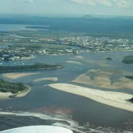 Aerial view, Noosa River mouth and Bar, Noosa Heads, 6 June 2008