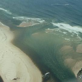 Aerial view, Noosa River mouth and Bar, Noosa Heads, 8 April 2008