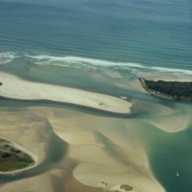 Aerial view, Noosa River mouth and Bar, Noosa Heads, 8 April 2008