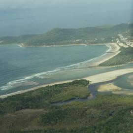 Aerial view, Noosa River mouth and Bar, Noosa Heads, 8 April 2008