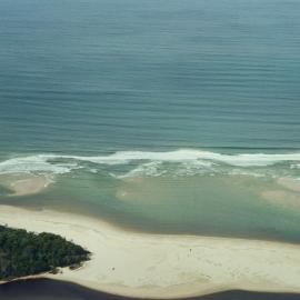 Aerial view, Noosa River mouth and Bar, Noosa Heads, 8 April 2008