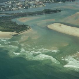 Aerial view, Noosa River mouth and Bar, Noosa Heads, 8 April 2008