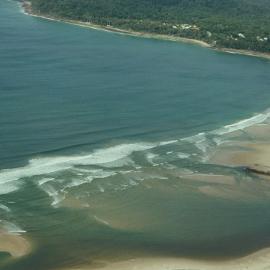 Aerial view, Noosa River mouth and Bar, Noosa Heads, 8 April 2008