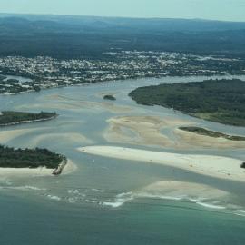 Aerial view, Noosa River mouth and Bar, Noosa Heads, 20 July 2008