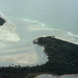 Aerial view, Noosa River mouth and Bar, Noosa Heads, 20 July 2008