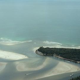 Aerial view, Noosa River mouth and Bar, Noosa Heads, 20 July 2008