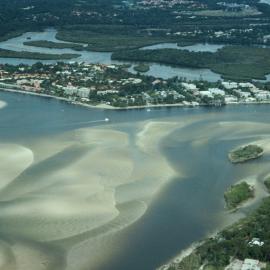 Aerial view, Noosa River mouth and Bar, Noosa Heads, 20 July 2008