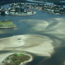 Aerial view, Noosa River mouth and Bar, Noosa Heads, 20 July 2008