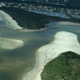 Aerial view, Noosa River mouth and Bar, Noosa Heads, 20 July 2008