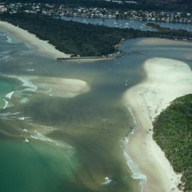 Aerial view, Noosa River mouth and Bar, Noosa Heads, 20 July 2008