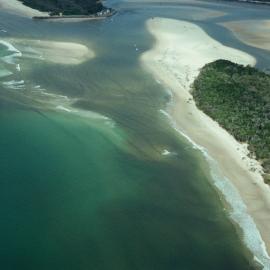 Aerial view, Noosa River mouth and Bar, Noosa Heads, 20 July 2008