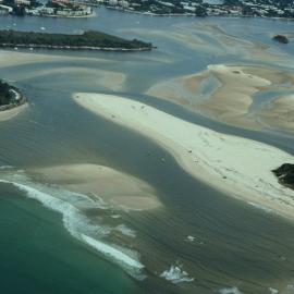 Aerial view, Noosa River mouth and Bar, Noosa Heads, 20 July 2008