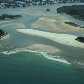 Aerial view, Noosa River mouth and Bar, Noosa Heads, 20 July 2008