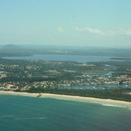 Aerial view, Noosa River mouth and Bar, Noosa Heads, 21 February 2008