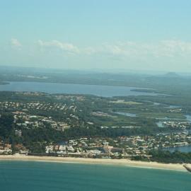 Aerial view, Noosa River mouth and Bar, Noosa Heads, 21 February 2008