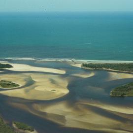 Aerial view, Noosa River mouth and Bar, Noosa Heads, 21 February 2008