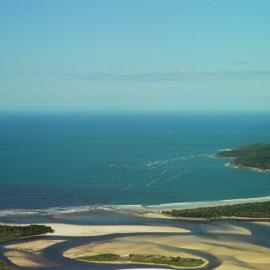 Aerial view, Noosa River mouth and Bar, Noosa Heads, 21 February 2008