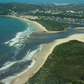 Aerial view, Noosa River mouth and Bar, Noosa Heads, 21 February 2008