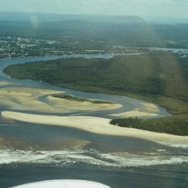 Aerial view, Noosa River mouth and Bar, Noosa Heads, 21 February 2008