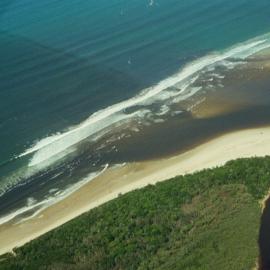 Aerial view, Noosa River mouth and Bar, Noosa Heads, 21 February 2008