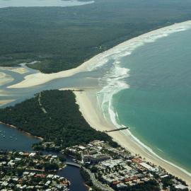 Aerial view, Noosa River mouth and Bar, Noosa Heads, 21 February 2008