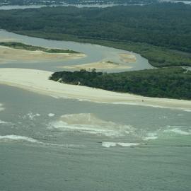 Aerial view, Noosa River mouth and Bar, Noosa Heads, 27 March 2008